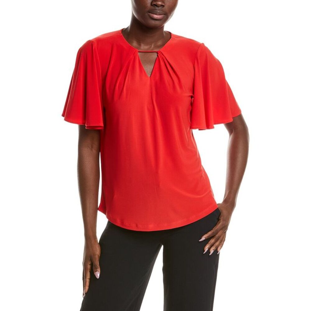 Anne Klein Womens  Solid Top, Pink
